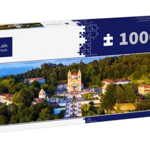 Lais Puzzle Luftaufnahme der Kathedrale Bom Jesus do Monte in Braga, Portugal, am Abend, Panorama 1000 Teile Panorama - Image 1