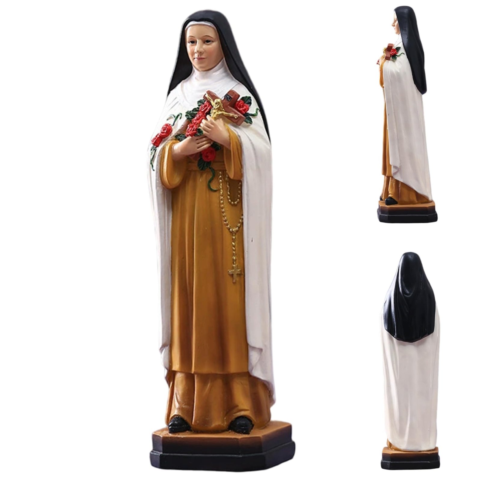 Licsaliwe 20, 3 cm große katholische Statue der HL. Therese von Lisieux, religiöse Figur aus Kunstharz für den Kaminsims und den Garten - Image 1