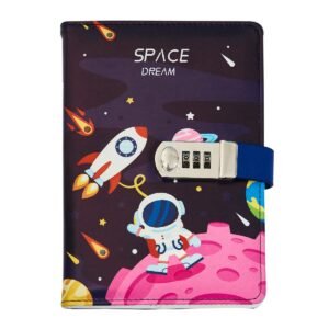 LinYesh Jungen Tagebuch mit Schloss Geschenk Raumschiff Kindertagebuch, 240 linierte Seite Notizbuch zum Schreiben ab 6 7 8 9 10 11 12 Jahre alter Junge Passwort Reisetagebuch Notizbuch - Image 1