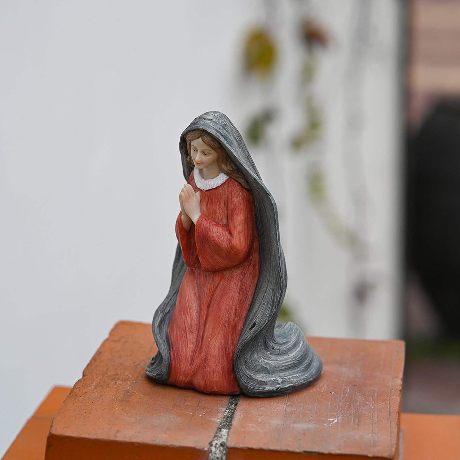 Lnhgh Muttergottes Statue - Wohndekor Skulptur,Katholische Maria Figur | für Bücherregal Vitrine Kommode Nachttisch Fensterbank Arbeitszimmer Wohnzimmer - Image 2
