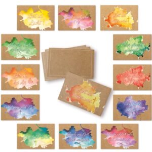 Logbuch-Verlag 12 kleine religiöse Karten Glaube an Gott Religion Kraft mini Kärtchen christliches Geschenk Kommunion 8,5 x 5,5 cm - Image 1