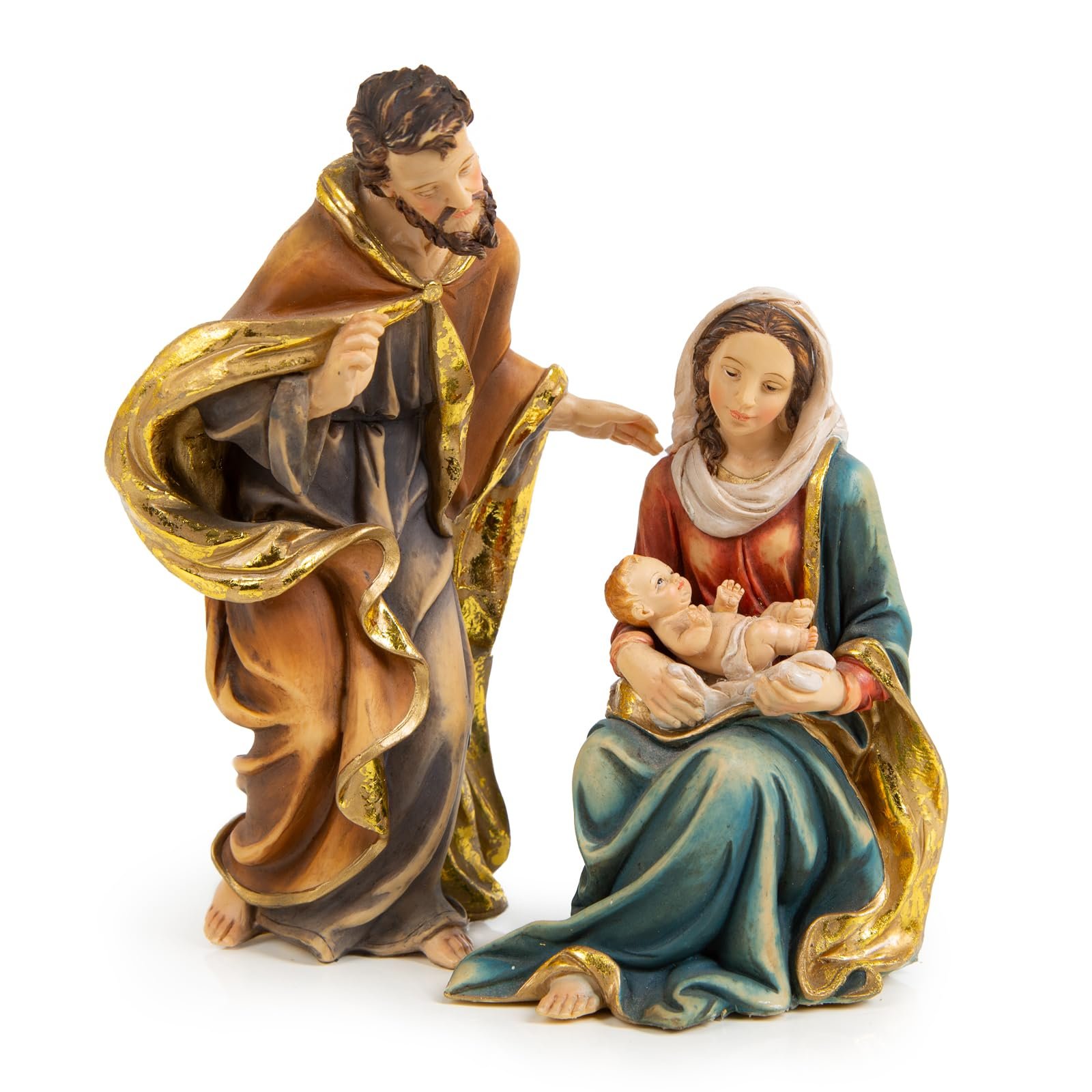 Logbuch-Verlag Heilige Familie Krippenfiguren 18 cm – Weihnachtskrippe mit Maria, Josef & Jesuskind – Deko zu Weihnachten & Geschenkidee - Image 1