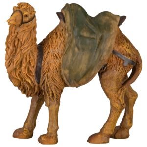 MaMeMi Krippenfigur Kamel [Höhe ca. 9,5 cm, handbemalt aus Kunstharz] – Hochwertiges Krippentier & Krippenzubehör für ORIENTALISCHE WEIHNACHTSKRIPPEN - Image 1