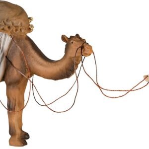 MaMeMi Krippenfigur Kamel mit Treiber [Höhe 11 BZW 14 cm, handbemalt] Schöne Krippenfiguren als Krippen-Zubehör für Ihre Weihnachtskrippe [aus langlebigen Polyserin/Kunstharz] - Image 1