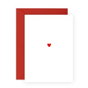 Minimalistische Liebesgrußkarte – "Einfaches Herz, schöne Geschenke für ihn, sie, Ehemann, Ehefrau, Freundin, Freund, Ehepartner, Paare, Frauen, Männer – Valentinstag – mit lustigen Aufklebern - Image 1