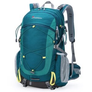 Mountaintop 40L Wanderrucksack Herren Damen Trekkingrucksack mit Regenhülle Multifunktionale Camping Klettern Reisen Outdoor Rucksäcke (Blaugrün) - Image 1