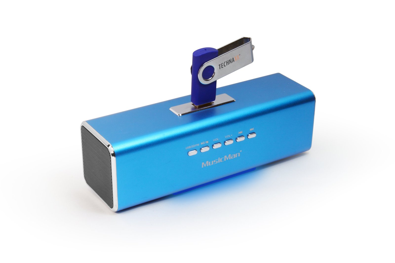 MusicMan MA Lautsprecher (MP3-Player, Soundstation & Radio, USB, Line-In) blau - Image 1