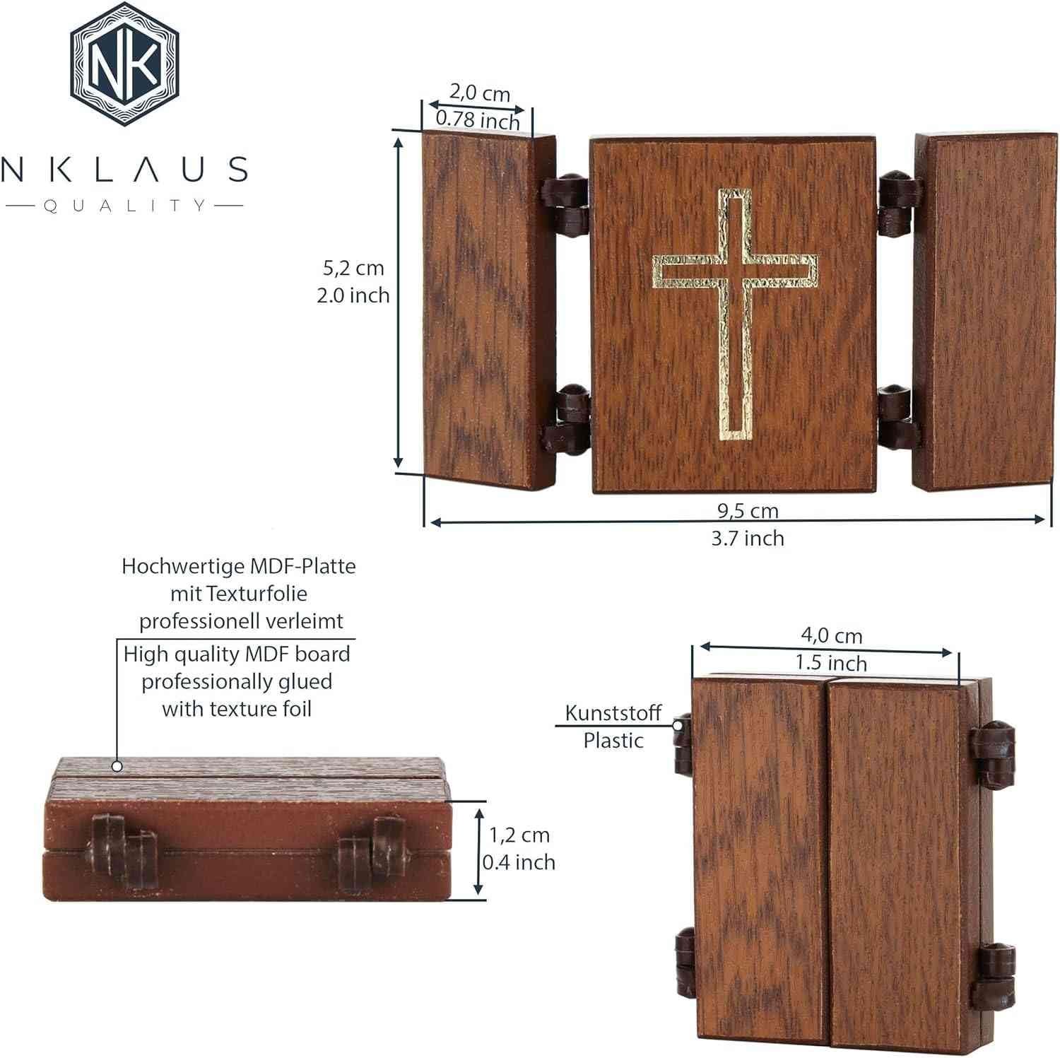 NKlaus - Gottesmutter All Königen - Ikone Triptychon Christlich - reise Altar Holz 16623 - Image 2