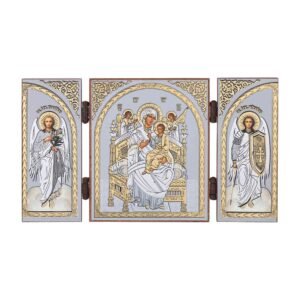 NKlaus - Gottesmutter All Königen - Ikone Triptychon Christlich - reise Altar Holz 16870 - Image 1