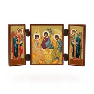 NKlaus - Heilige Dreifaltigkeit - christliche Ikone - Andrej Rubljow - Svjataja Troica kleine reise Altar 36150 - Image 1