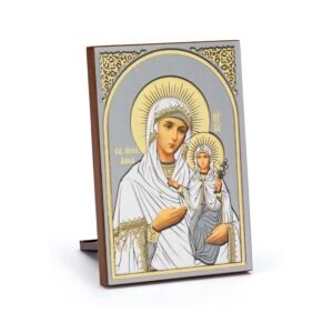 NKlaus Ikone Heilige Anna Holz 6x8,5cm christlich Kunstdruck mit Goldprägung 11072 - Image 1