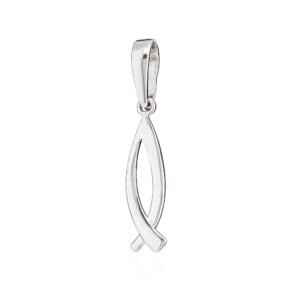 NKlaus Kettenanhänger ICHTHYS christliches Fisch-Symbol 925 Silber Spiritueller Silberschmuck 15843 - Image 1