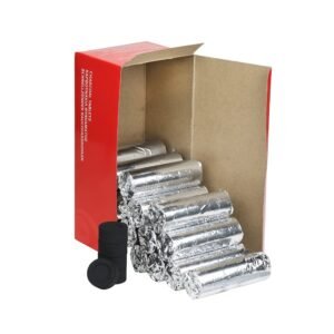 NKlaus Räucherkohle Großpackung 120 Schnellanzündende Weihrauch Holzkohle-Tabletten Ø 27mm - gleichmäßiges abbrennen einfache Handhabung und saubere Verwendung. Auch für Shisha 1204 - Image 1