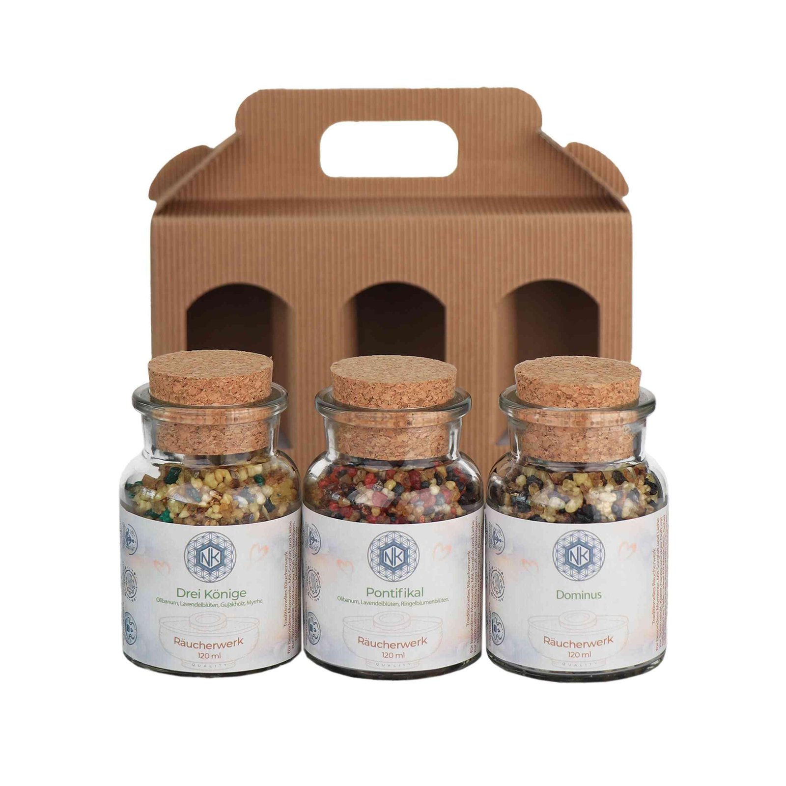 NKlaus Räucherwerk Geschenkset DREI Könige, Pontifikal & Dominus – edler Weihrauch, naturreine Harze zum Räuchern, Meditation & Festliche Rituale - Image 1