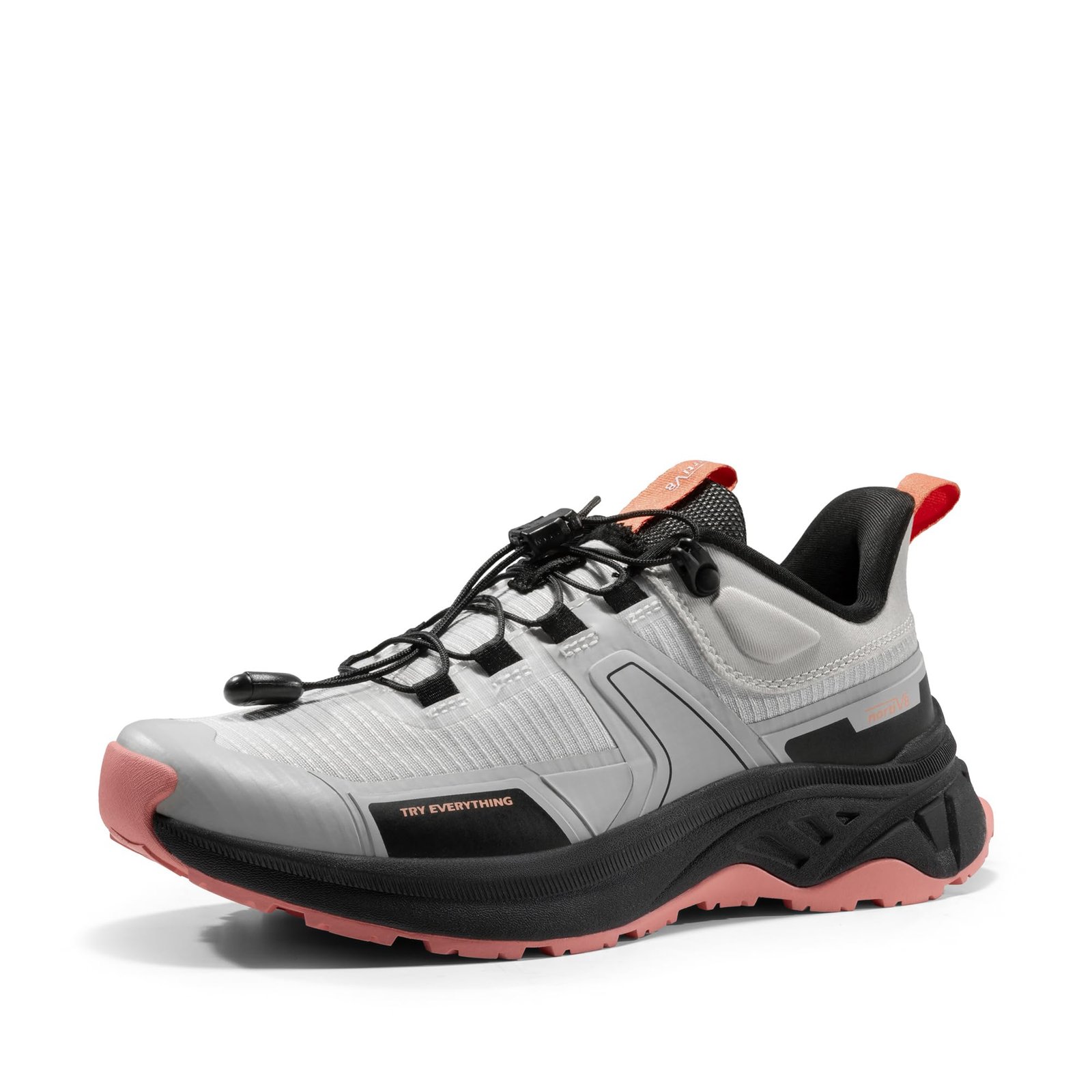 NORTIV 8 Damen Wanderschuhe leichte atmungsaktive Mesh Trekking Outdoor Arbeitsschuhe,Size 40,Grau Rosa,SNHS239W - Image 1