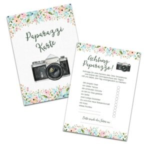 Nastami 50 Karten Fotospiel Hochzeit Fotosafari Postkartenspiel Hochzeit Gastgeschenk Hochzeitsgäste (Weiße Hochzeit) - Image 1