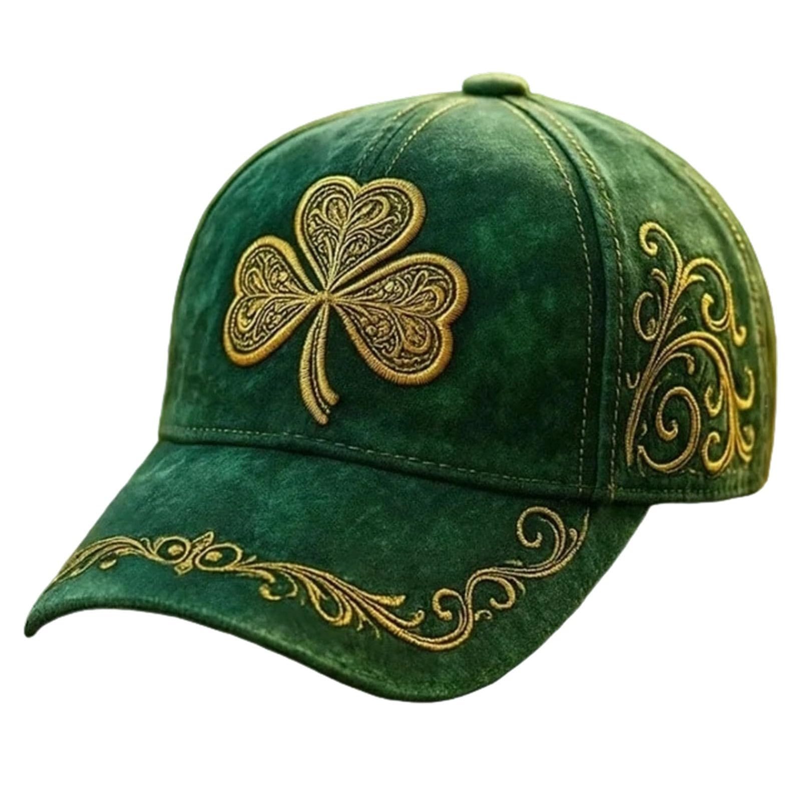 Nlaayong Notre Dame Irish Baseball Cap Navy Blue with Embroidered Green Clover Logo Unstructured Adjustable Hat - Image 1