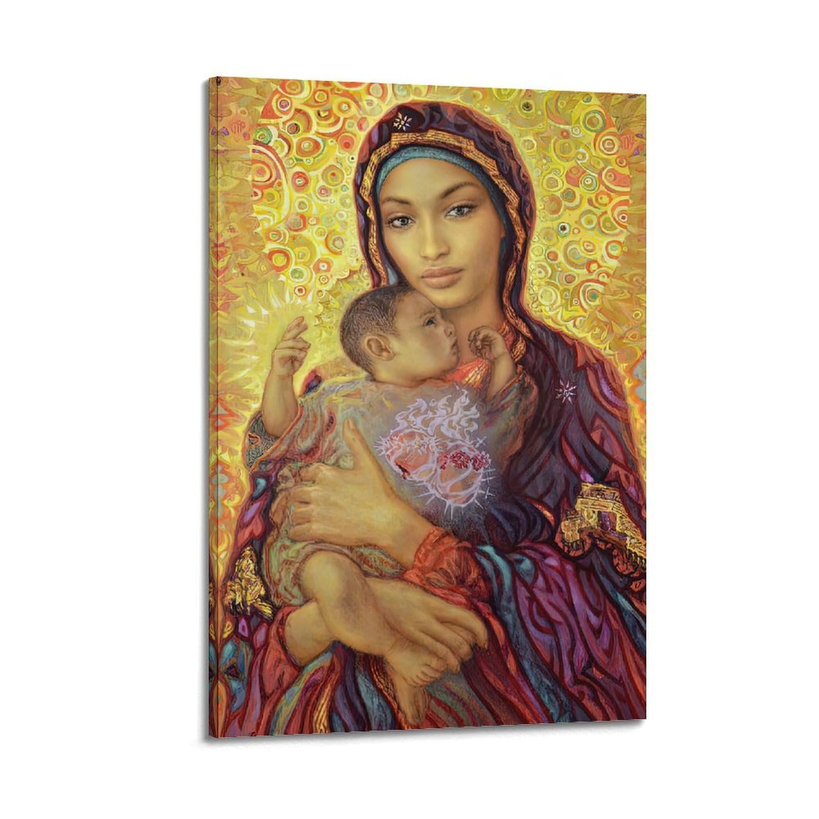 OKNGB Leinwandbild, Motiv: Jungfrau Maria, Heilige Maria, unsere Liebe Frau von Kibeho, 60 x 90 cm - Image 1