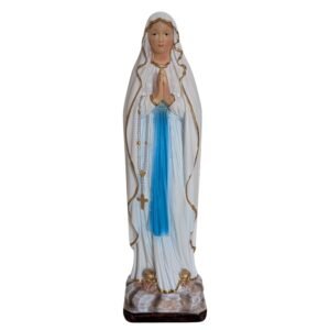 OVUNQUE PROTEGGIMI Statue Madonna von Lourdes aus bemaltem Kunstharz, 20 cm, für den Innen- und Außenbereich - Image 1