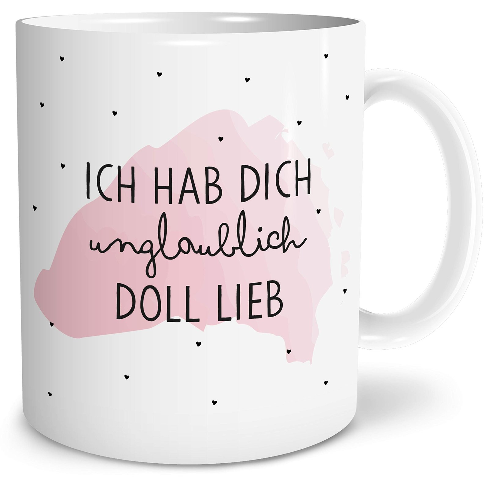 OWLBOOK® Unbescheiblich doll lieb Geschenke für Frauen Männer Geschenkideen Freundin Ehefrau Partner zum Geburtstag Valentinstag Jahrestag Weihnachten Keramik 300 ml - Image 1
