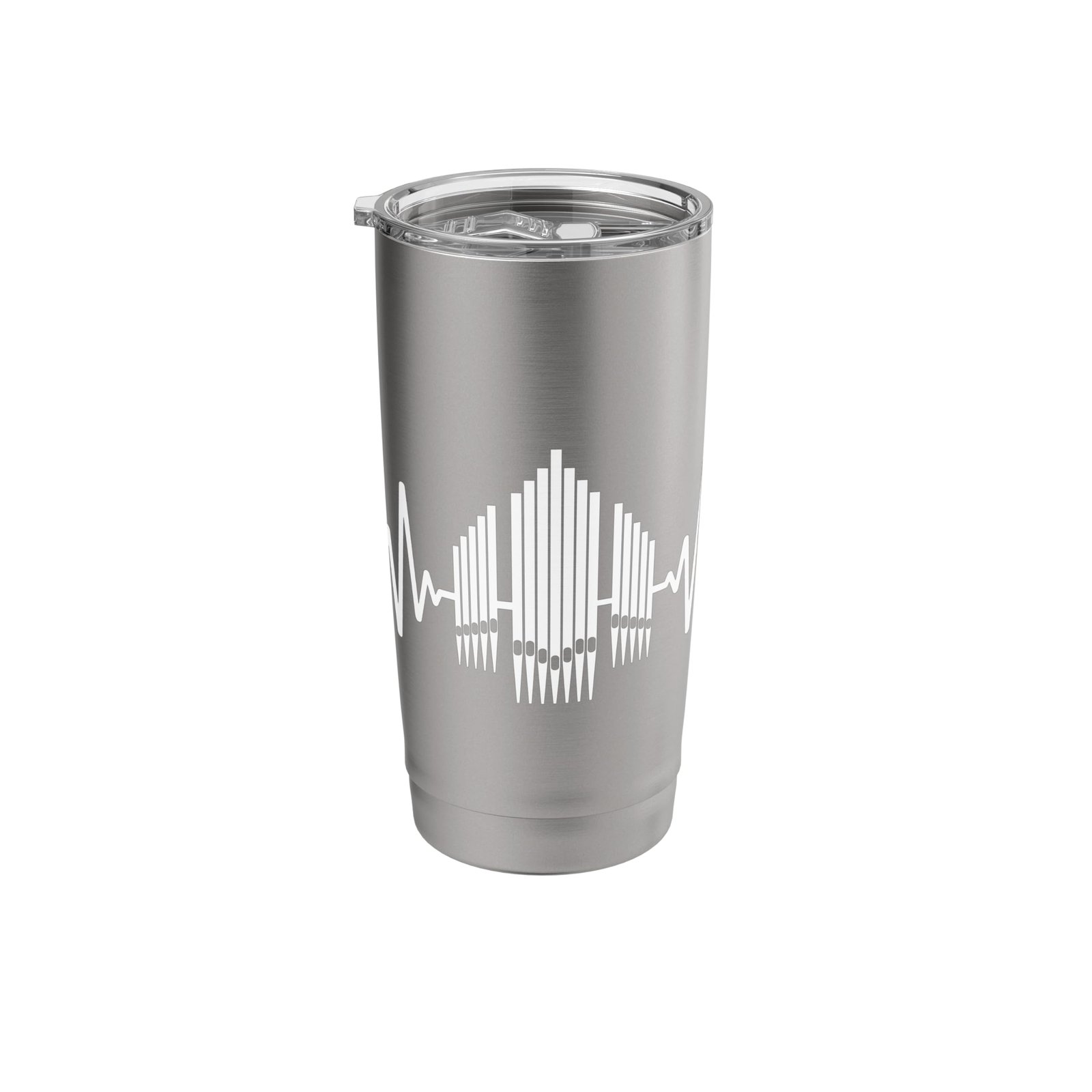 Organist Orgelmusiker EKG Orgelpfeifen Orgelnoten Orgel Doppelwandiger Edelstahl-Thermobecher - Image 1