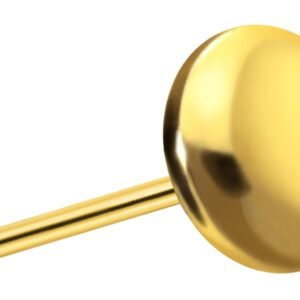 PIERCINGLINE Titan Aufsatz mit Push Pin DISC OHNE Labret Stecker Piercing Ohr Helix Tragus Conch Goldfarben 2,5 mm - Image 1