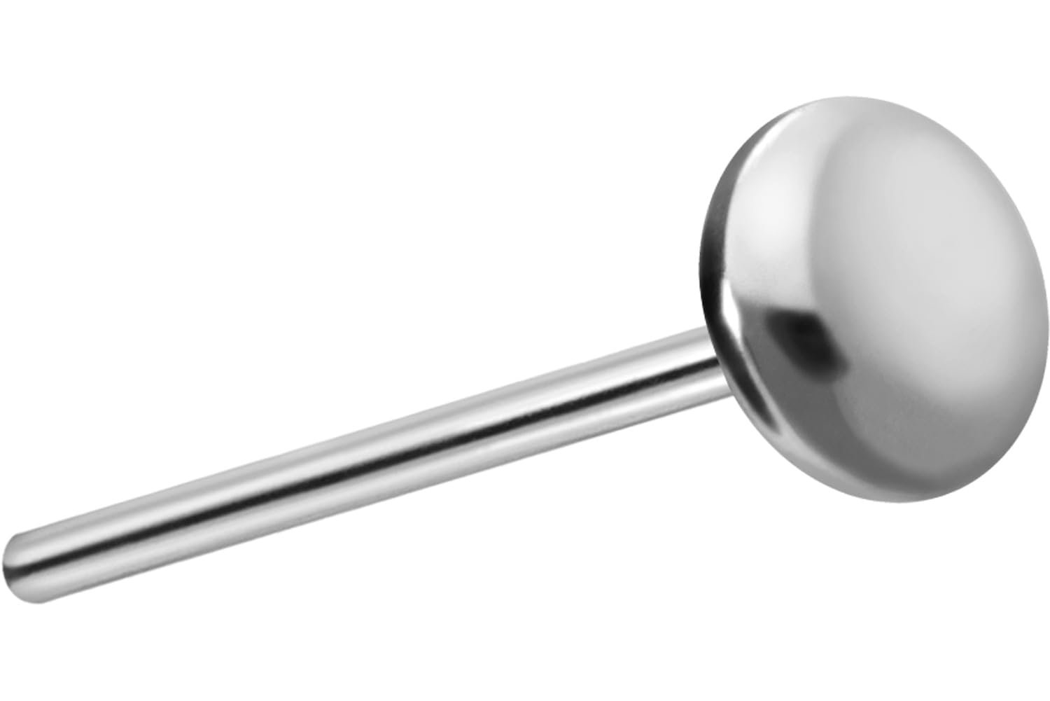 PIERCINGLINE Titan Aufsatz mit Push Pin DISC OHNE Labret Stecker Piercing Ohr Helix Tragus Conch Silberfarben 2,5 mm - Image 1