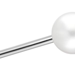 PIERCINGLINE Titan Aufsatz mit Push Pin SYNTH. PERLE OHNE Labret Stecker Piercing Ohr Conch Tragus Helix 2,5 mm Perlengröße - Image 1