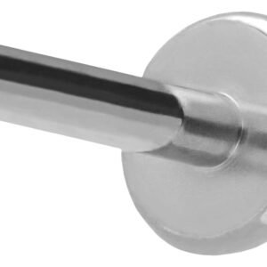 PIERCINGLINE Titan Labret mit Push Fit OHNE AUFSATZ Piercing Ohr Conch Tragus Lippe Nase Medusa Silberfarben 1x6 mm - Image 1