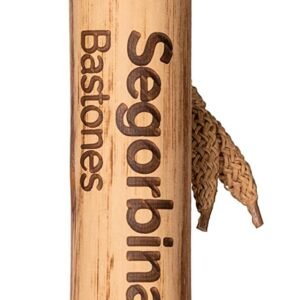 Personalisierbarer Wanderstock aus Holz, leicht und robust, mit Halteseil und Metallkappe, 125 cm - Image 1