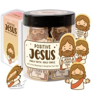 Positive Jungfrau Maria, Muttertagsgeschenk für Mutter, christliches Geschenk für Frauen, tägliche Ermutigung, Schriftkarten, niedlicher Glaube, für Mutter und Tochter - Image 1