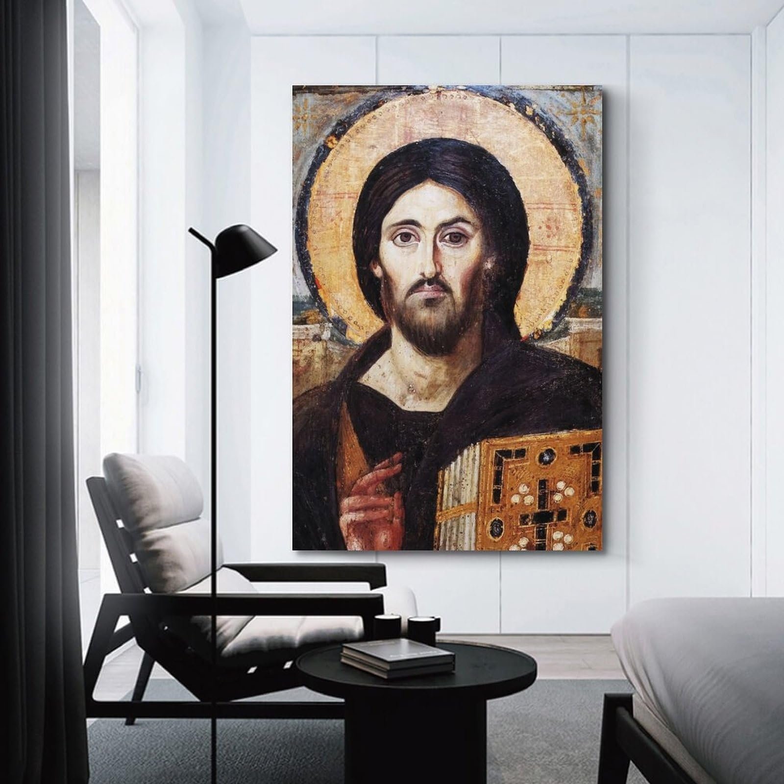Poster auf Leinwand, Motiv: Jesus Christus, Pantokrator des Heiligen Katharinenklosters am Berg Sinai, Wandkunst, Bilddruck, hängende Foto-Idee, Dekoration, Wohnkunst, 50 x 75 cm - Image 3