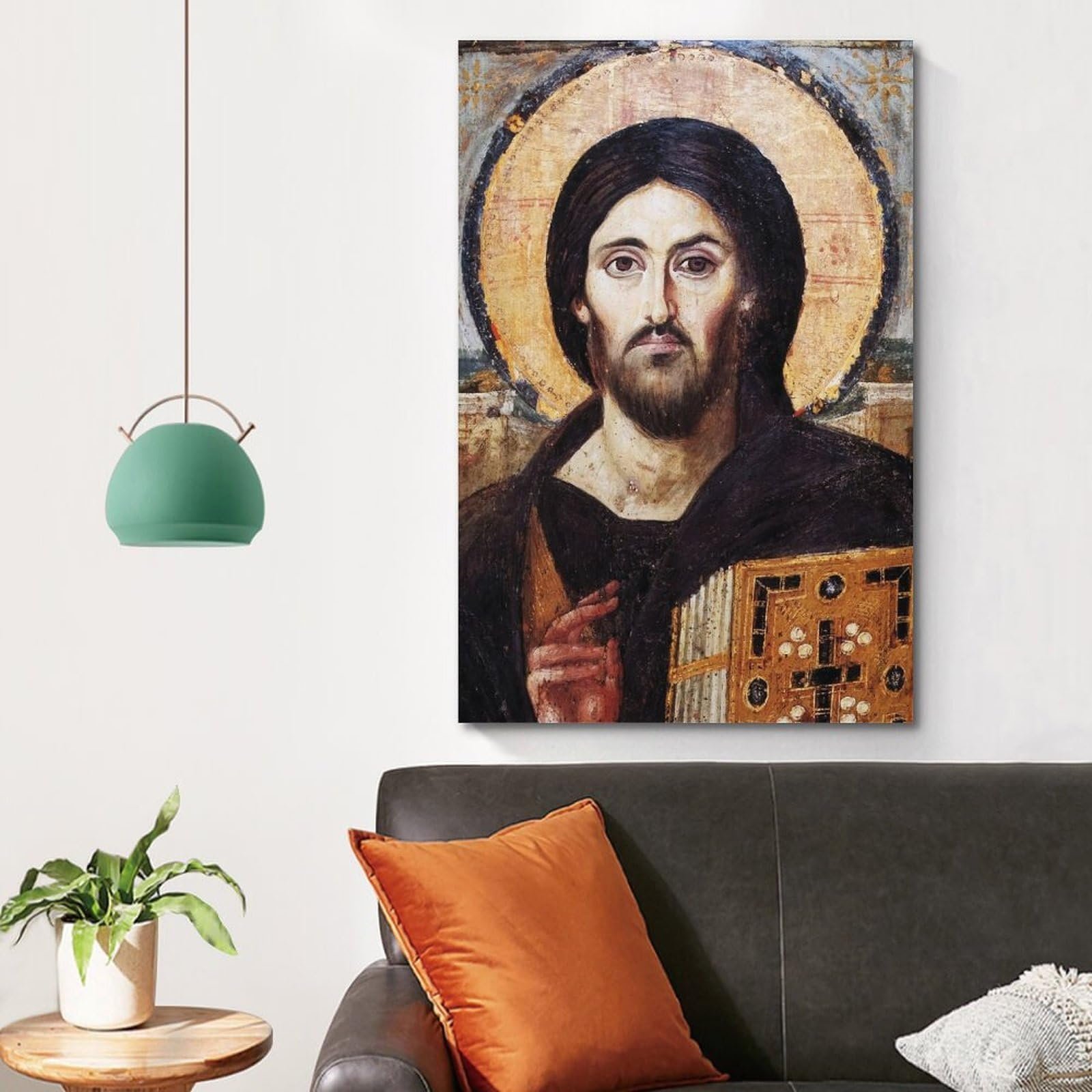 Poster auf Leinwand, Motiv: Jesus Christus, Pantokrator des Heiligen Katharinenklosters am Berg Sinai, Wandkunst, Bilddruck, hängende Foto-Idee, Dekoration, Wohnkunst, 50 x 75 cm - Image 4