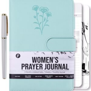 Prazoli Christliches Gebetstagebuch aus Leder für Frauen – Ganzjahres-Bibeltagebuch, tägliches Dankbarkeits-Notizbuch | Andachten für Frauen & Bibelnotizbuch | inspirierende, religiöse Geschenke - Image 1