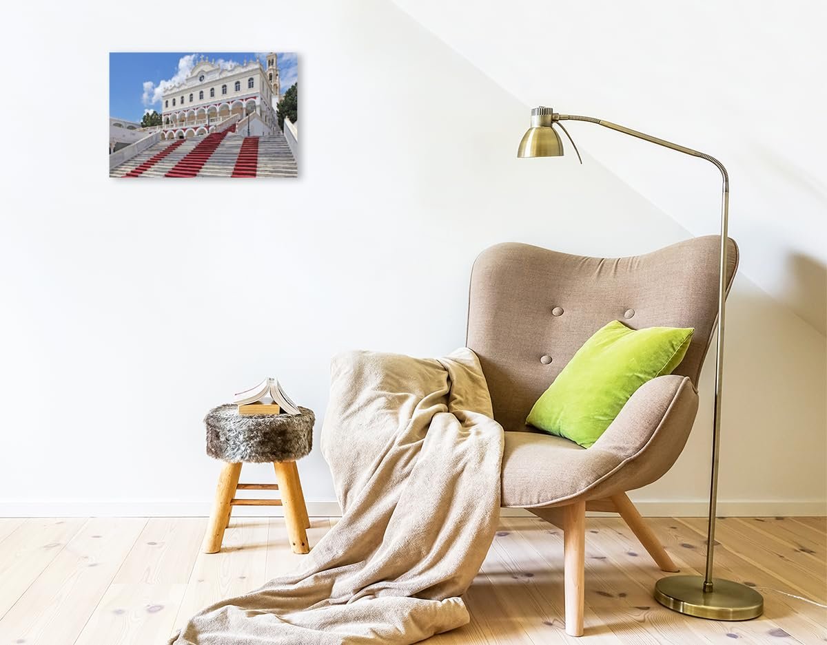 Premium Textil-Leinwand 45 x 30 cm Querformat Premium Textil-Leinwand 45 cm x 30 cm quer Kirche Panagia Evangelistria, Tinos-Stadt, Insel Tinos | Wandbild, HD-Bild auf Keilrahmen, Wanddekoration, Kuns - Image 3