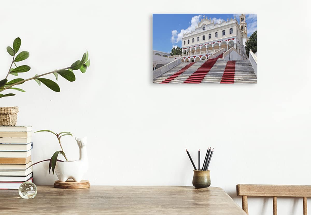 Premium Textil-Leinwand 45 x 30 cm Querformat Premium Textil-Leinwand 45 cm x 30 cm quer Kirche Panagia Evangelistria, Tinos-Stadt, Insel Tinos | Wandbild, HD-Bild auf Keilrahmen, Wanddekoration, Kuns - Image 4