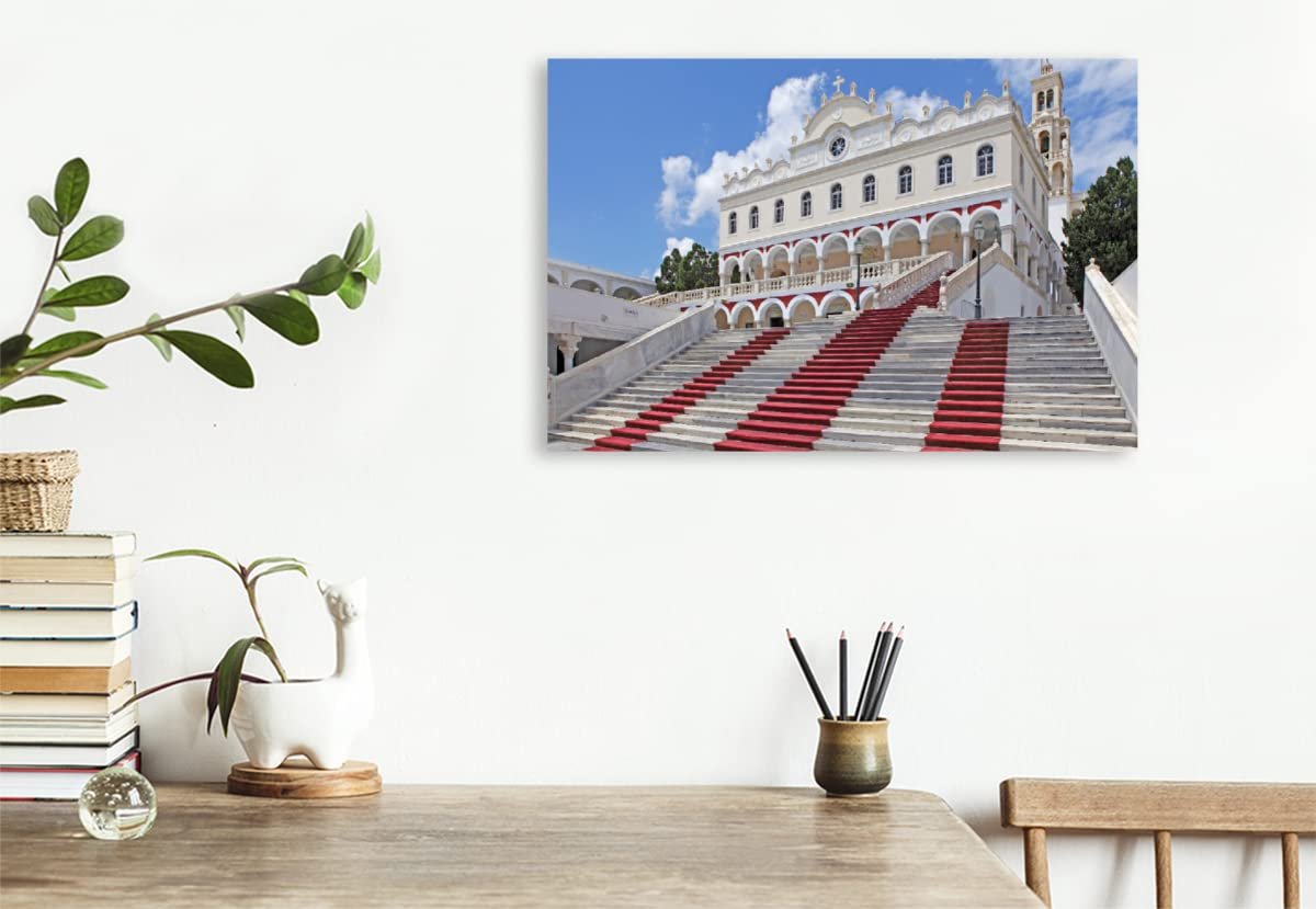 Premium Textil-Leinwand 75 x 50 cm Querformat Premium Textil-Leinwand 75 cm x 50 cm quer Kirche Panagia Evangelistria, Tinos-Stadt, Insel Tinos | Wandbild, HD-Bild auf Keilrahmen, Wanddekoration, Kuns - Image 4