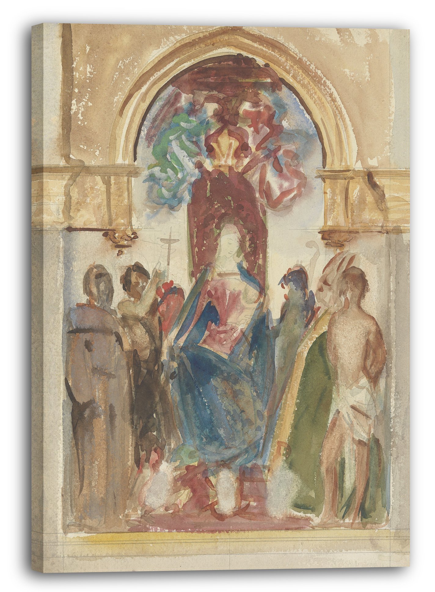 Printed Paintings Leinwand (60x80cm): John Singer Sargent - Madonna mit Kind und Heiligen - Image 1
