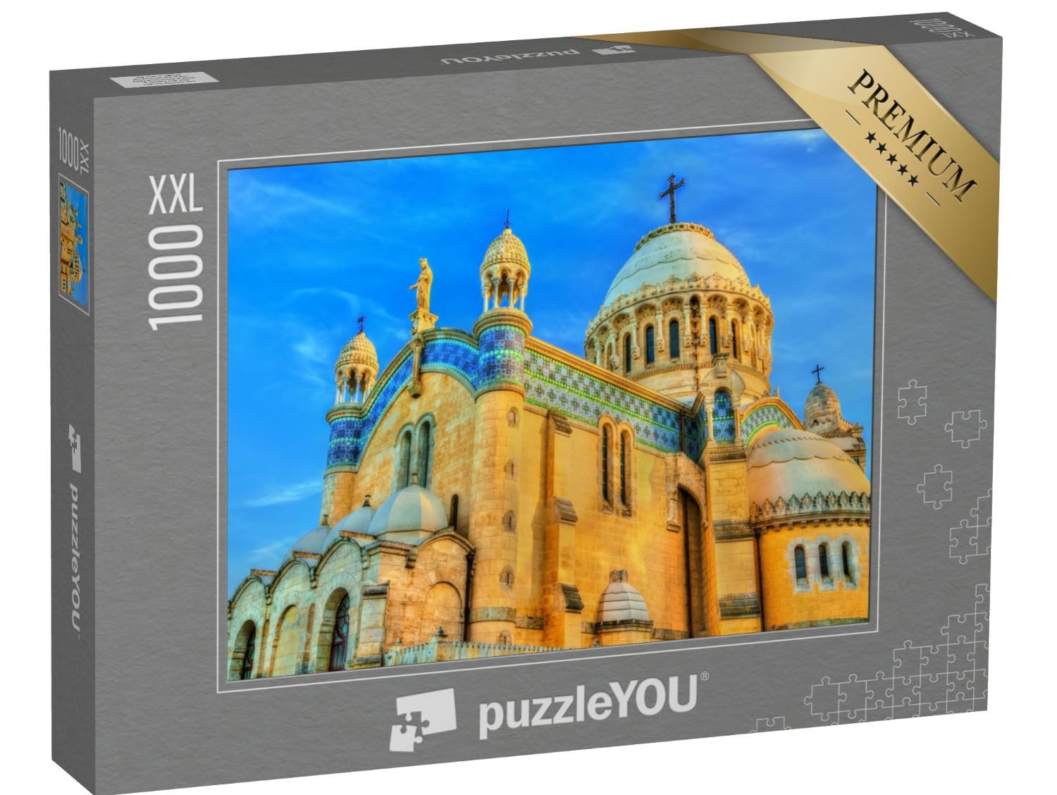 Puzzle 1000 Teile XXL „Basilika Unserer Lieben Frau von Afrika in Algier, Algerien“ – aus der Puzzle-Kollektion Algerien - Image 1