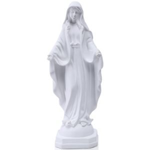 QIANLING 30 cm Statue der Jungfrau Maria, Gartendekoration im Freien, wasserdicht, sonnenfest, Statue der Jungfrau Maria im Freien, religiöses Geschenk, für Garten, Hof, Friedhofsdekoration im Freien - Image 1