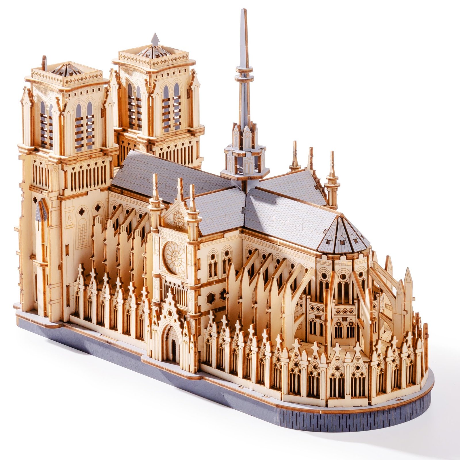 ROWOOD 3D Puzzle Holz Notre Dame de Paris Modellbausatz für Erwachsene Gotische Architektur Holzpuzzle Weihnachtsdeko Geschenk für Frauen Männer - Image 1