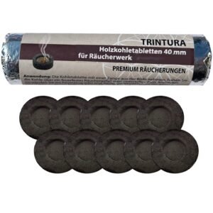 Räucherkohle zum Räuchern 40mm selbstzündende Kohle Kohletabletten für Weihrauch Räucherpfanne und Weihrauchbrenner geeignet - Image 1