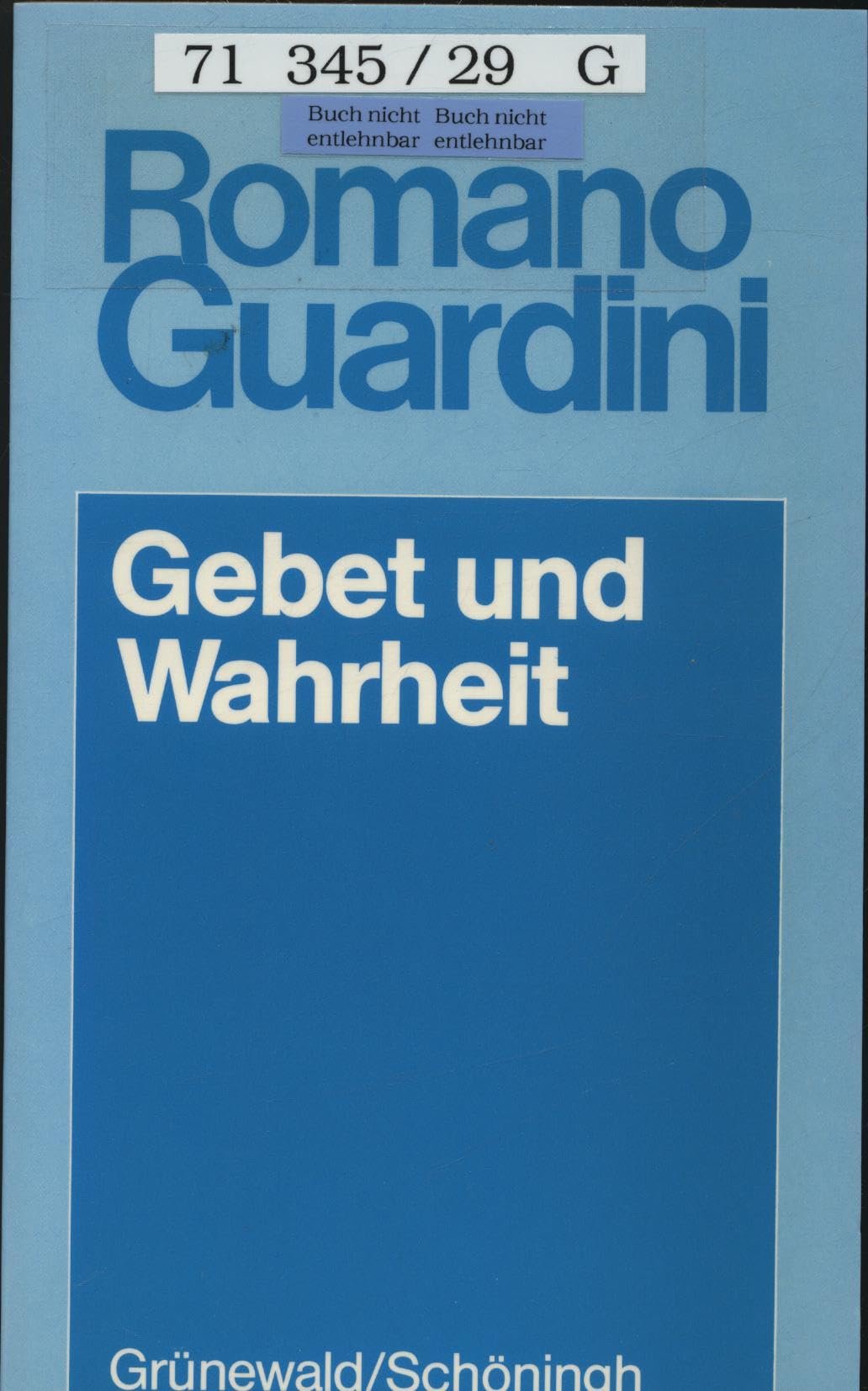 Romano Guardini - Werke / Gebet und Wahrheit: Meditationen über das Vaterunser - Image 1