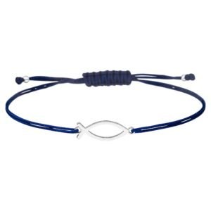 SCHOSCHON Armband ICHTHYS Fisch-Symbol 925 Silber Geschenk für Mädchen zur Erstkommunion, Firmung oder Konfirmation - Image 1