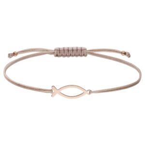 SCHOSCHON Armband ICHTHYS Fisch-Symbol 925 Silber rosevergoldet Konfirmation - Image 1