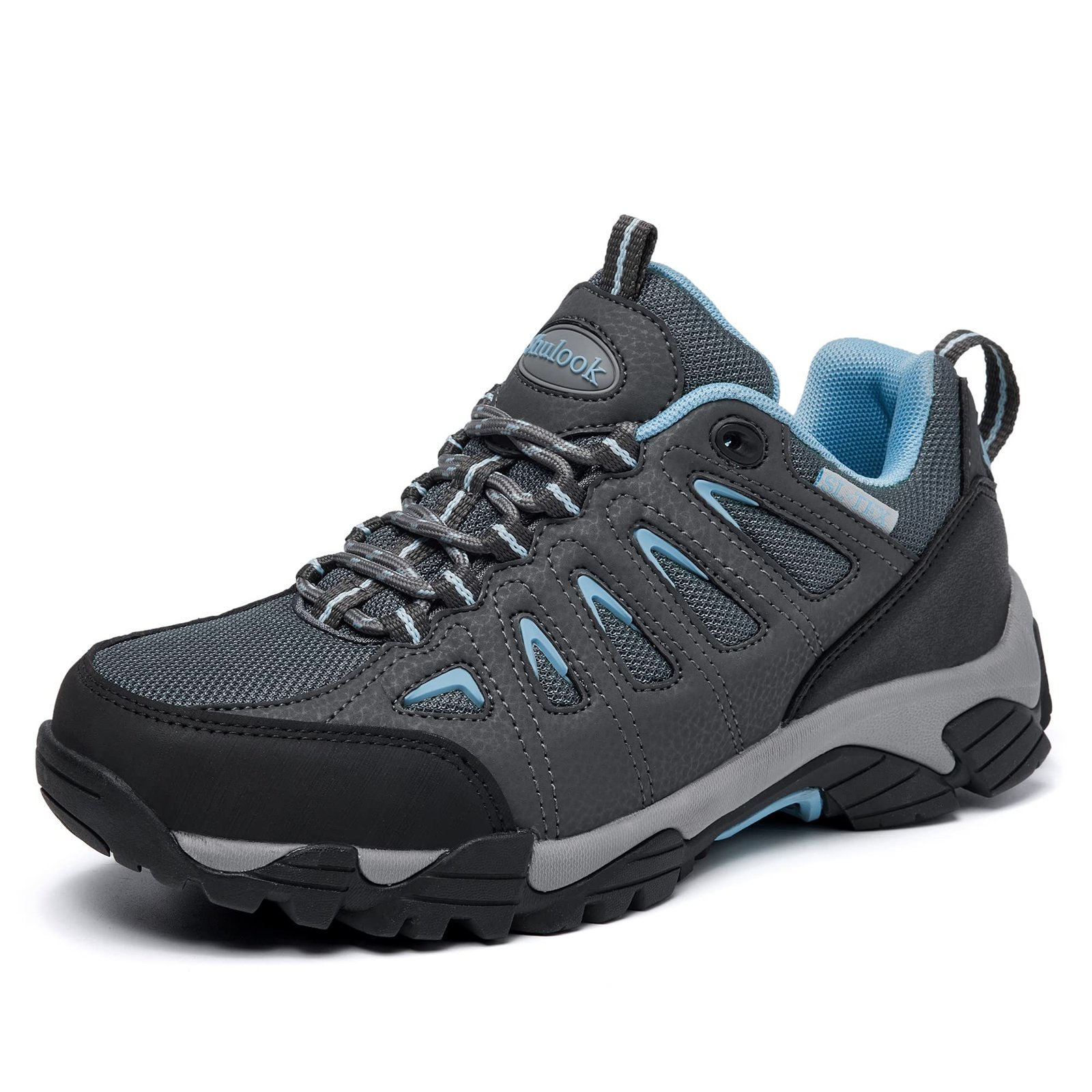 SHULOOK Wanderschuhe Damen Wasserdicht Leicht Trekkingschuhe Damen rutschfeste Bergschuhe Outdoor Schuhe für Camping,Hiking,Angeln (Grau Blau EU 40) - Image 1