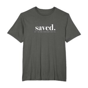 Saved by Jesus Christus Kirche Glaube T-Shirt - Image 1