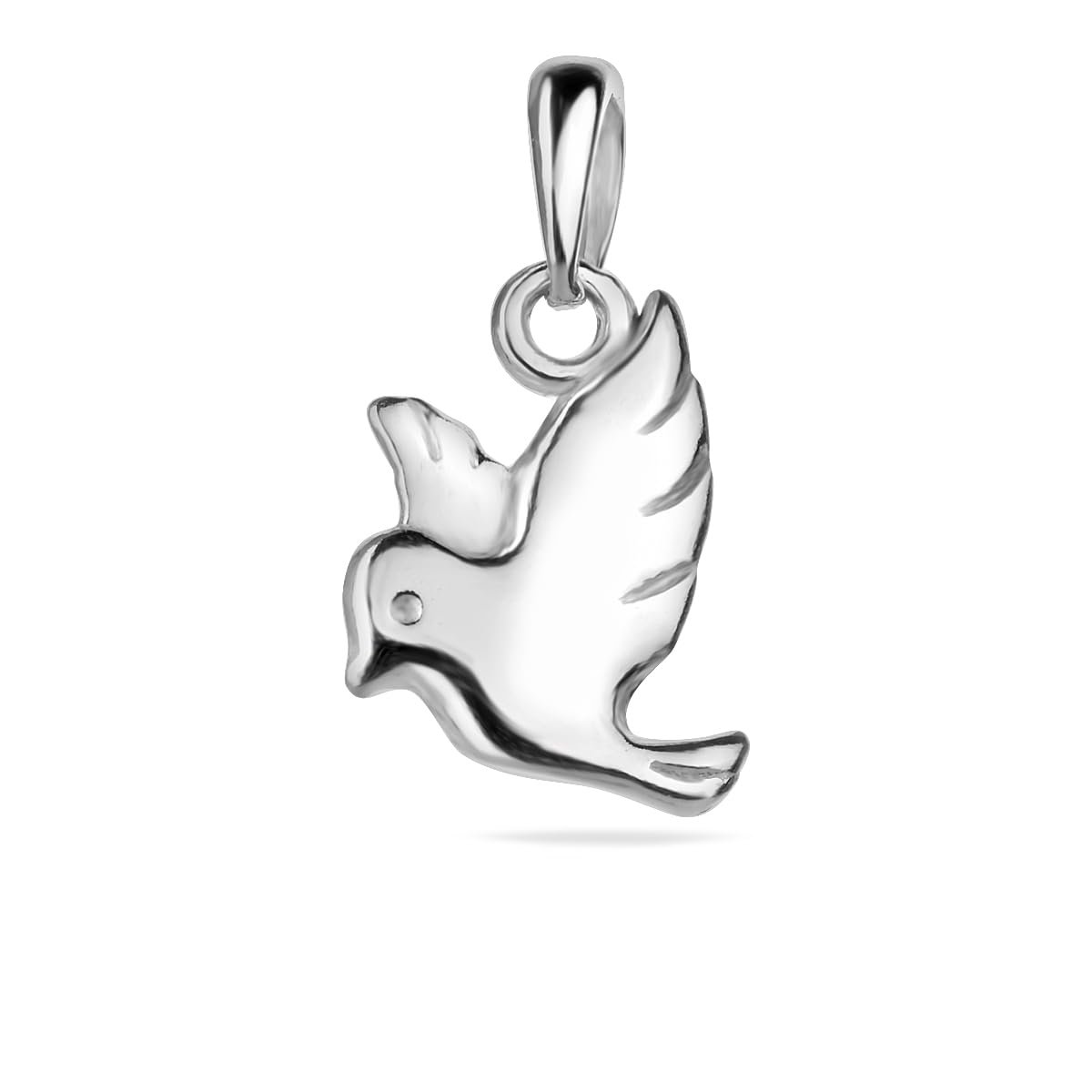 Silverzone77 Sterling Silber 925 Tauben-Anhänger Elegantes Friedenssymbol Zierlicher Charm Religiöser Spiritueller Handmade Schmuck - Image 1