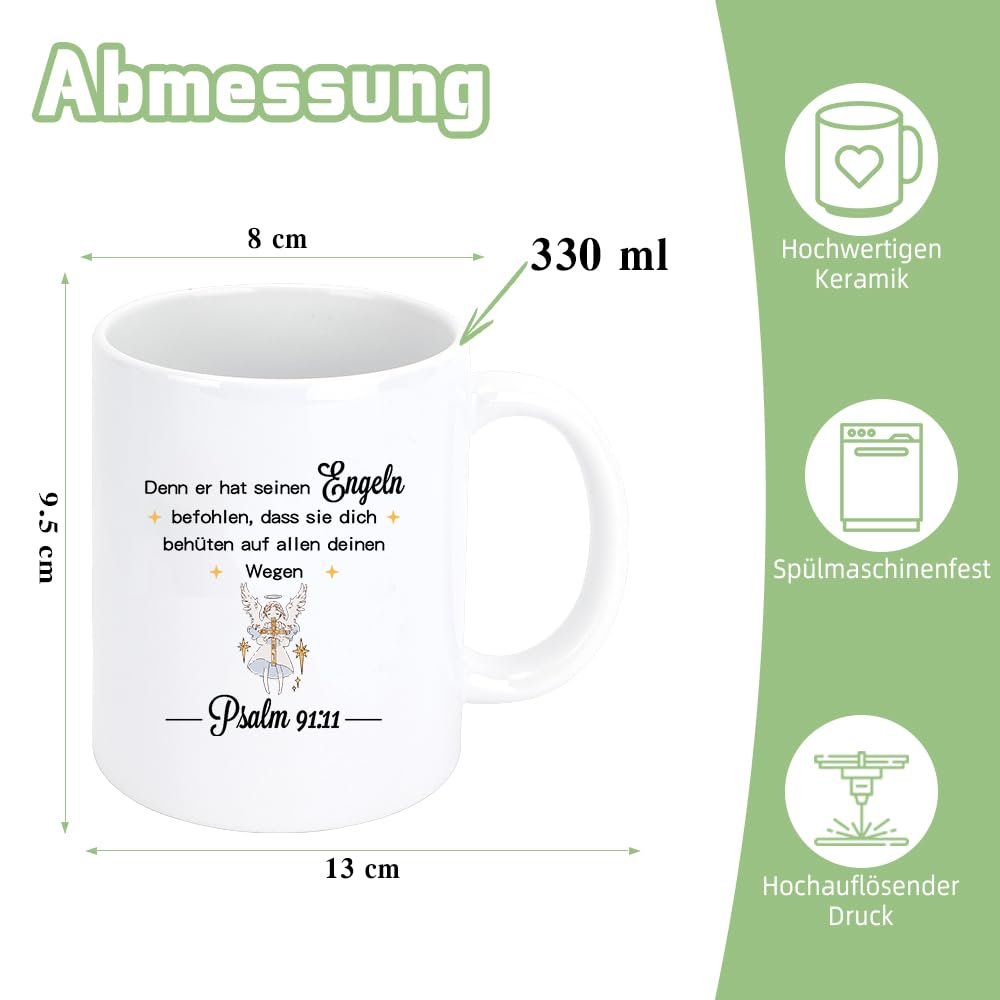 Spirituelle Geschenke Christliche Tasse Mit Bibelvers Konfirmation Geschenk Mädchen Weihnachtsgeschenke Motivationsgeschenk Religiöse Geschenke Firmung Geschenk (Weiß) - Image 3