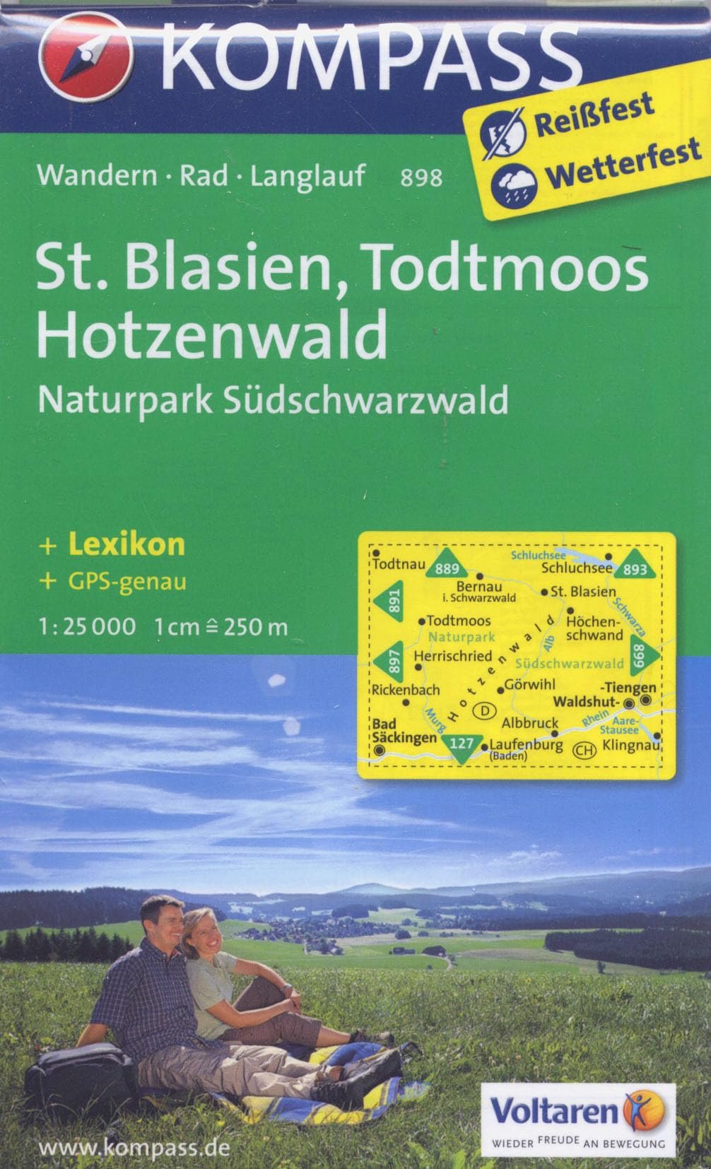St. Blasien - Todtmoos - Hotzenwald - Naturpark Südschwarzwald: Wanderkarte mit Aktiv Guide, Radwegen und Loipen. GPS-genau. 1:25000 (KOMPASS Wanderkarte, Band 898) - Image 1
